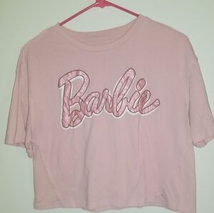 Womens Barbie Crop Top graphic Tee size Medium $20